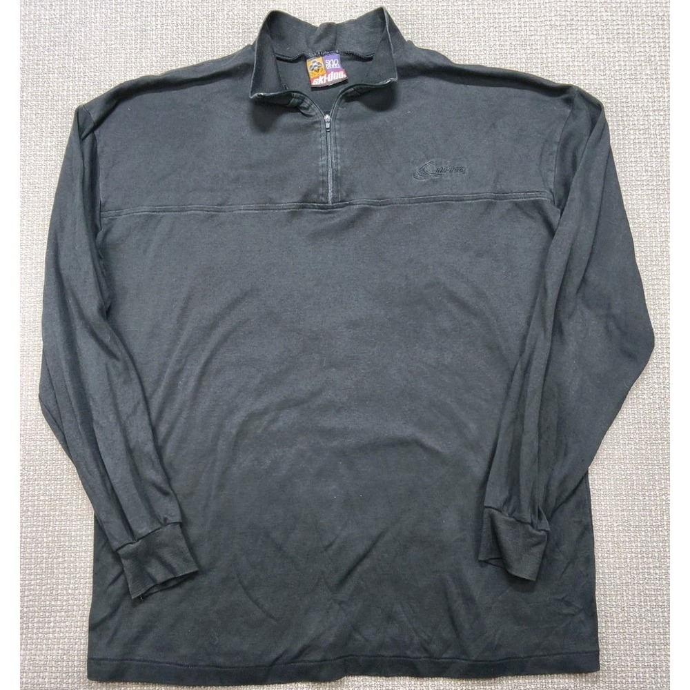 Vintage Ski-Doo Sno Gear 1/4 Zip Pullover Shirt Black – Men's XXL Made in Canada